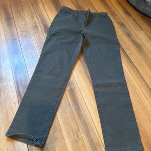 Gloria Vanderbilt Amanda Jeans Size 8 Olive Green Straight Leg Mid Rise Stretch